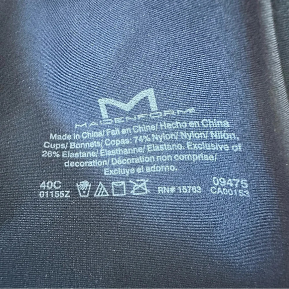 NWT Maidenform Womens 40C Full Coverage Bra Push Up Padding Navy Blue New 9475 - Picture 5 of 5